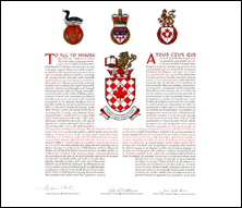 Letters patent granting heraldic emblems to the Canadian Centre for Management Development
