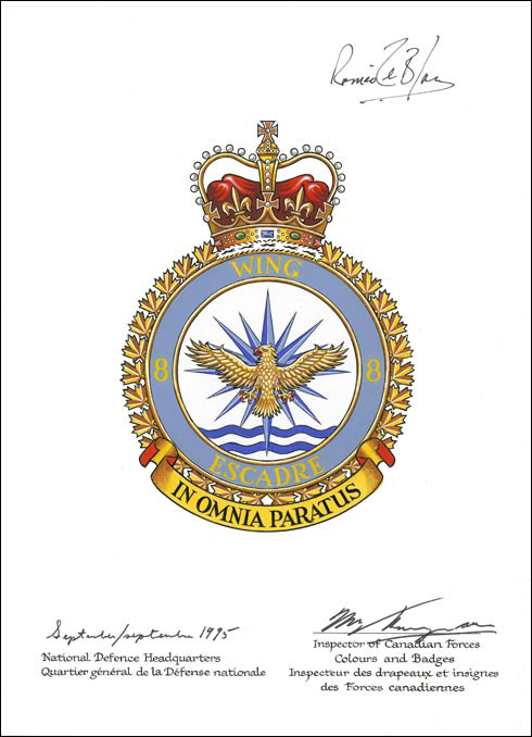 Lettres patentes approuvant l’insigne de la 8e Escadre