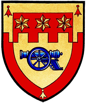 Armoiries brisées de Judith Kathryn Scott McGuire, fille d'Edward Cecil Scott