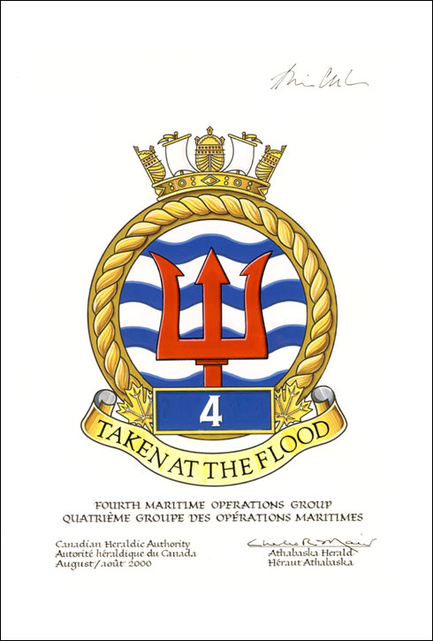 Approval of the Badge of the Fourth Maritime Operations Group