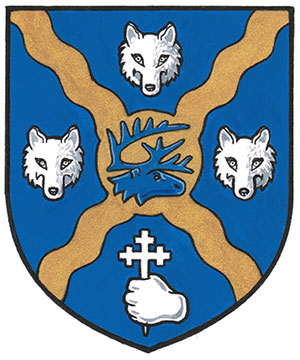 Differenced Arms for Andrew William Murdoch Hungerford, child of Vallance Jane Florence Dimsdale Knott Hungerford