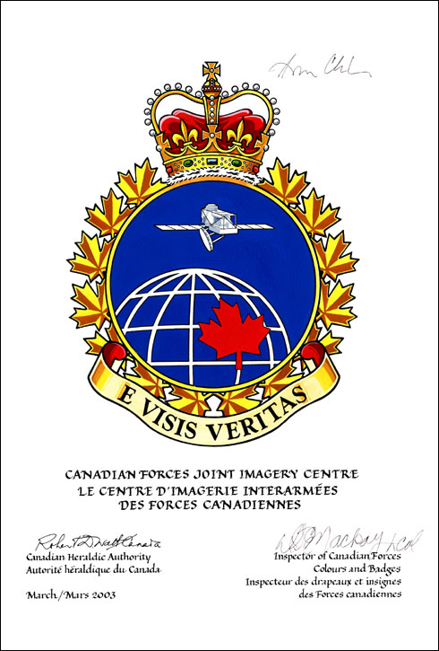 Approval of the Badge of the Canadian Forces Joint Imagery Centre