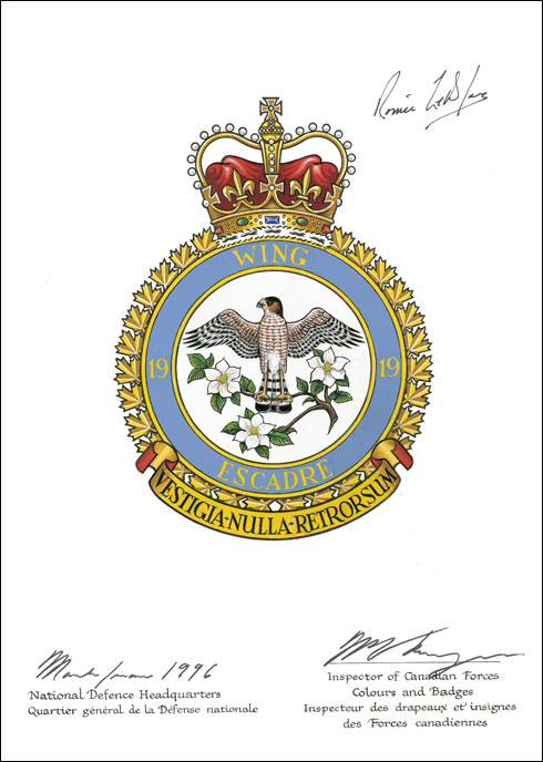 Lettres patentes approuvant l’insigne de la 19e Escadre