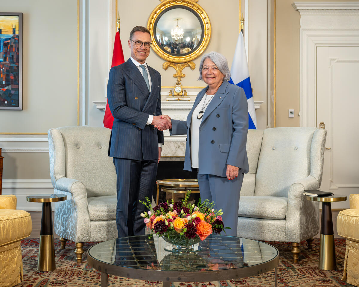 Left to right: His Excellency Cai‑Göran Alexander Stubb, President of Finland and Her Excellency Mary Simon, Governor General of Canada.