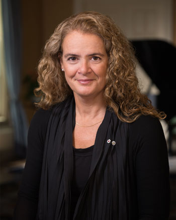 Her Excellency the Right Honourable Julie Payette, Governor General and Commander-in-Chief of Canada