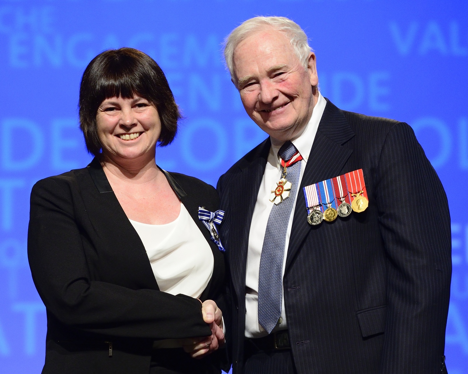 Carin Lee Holroyd and Governor General David Johnston