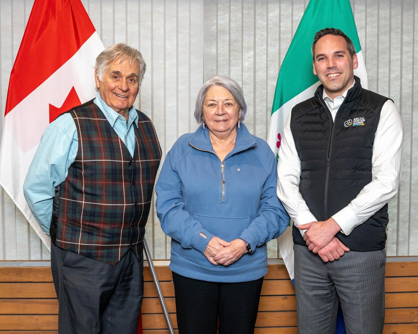 Governor General Mary Simon, Mr. Whit Fraser and Yukon Premier Currie Dixon.