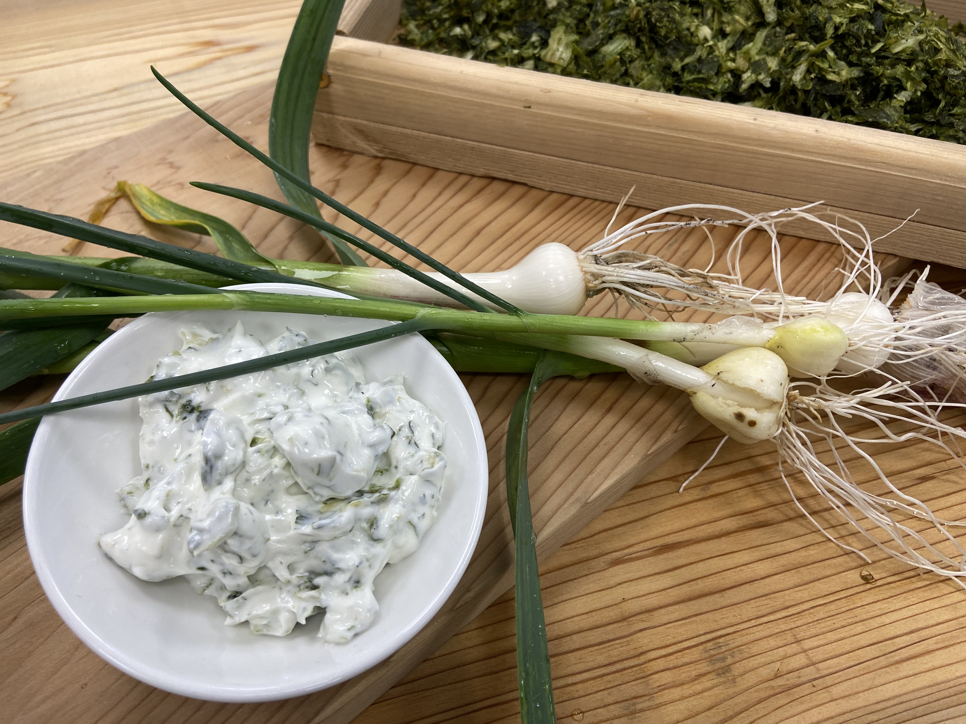 tempette a la creme sure et aux ognions verts de Rideau Hall