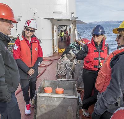 In the afternoon, Her Excellency toured the CCGS Amundsen.