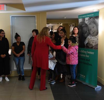 The Governor General meets with Women and children from the YWCA Alder Gardens.
