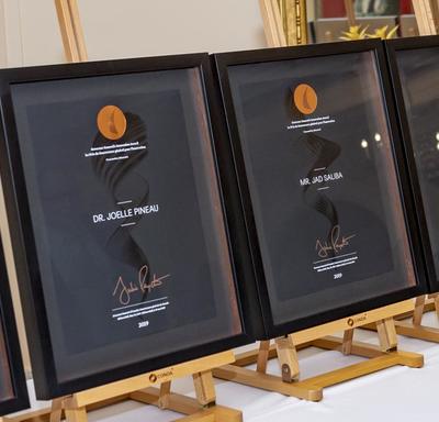 Governor General’s Innovation Awards certificates. 