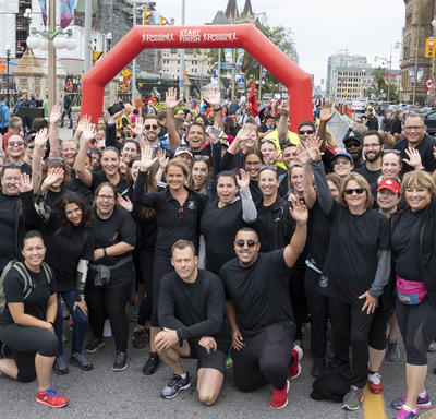 The Governor General and her team after taking part in the GCWCC 5 km Walk Run Roll event.