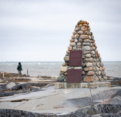 Photo of a memorial at Cape Merry. 