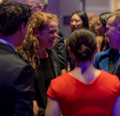 The Governor General speaking with guests of the LIMITLESS: Special Olympics Gala.