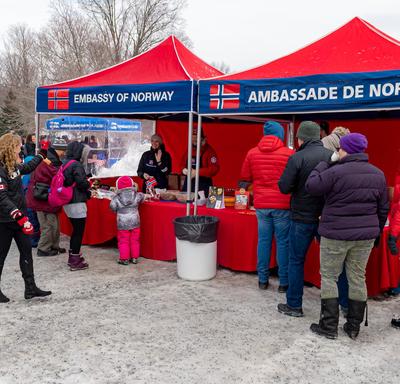 Visitors walked around the grounds and discovered how different countries embrace the coldest months of the year by enjoying traditional foods and activities.