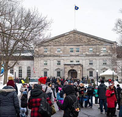 Des milliers de personnes se sont rassemblées à Rideau Hall pour la Célébration hivernale du 1er  février 2020.
