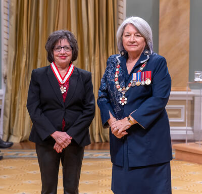 Cheryl Rockman-Greenberg is standing next to the Governor General.