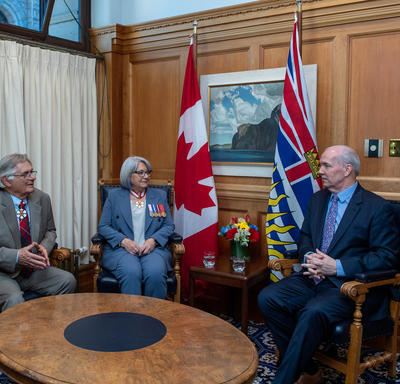 Governor General Simon and Mr. Fraser are sitting down with Premier of British Columbia, John Horgan.