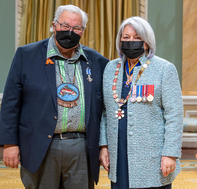 The Honourable Murray Sinclair standing next to the governor general.