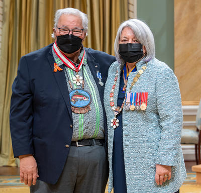 The Honourable Murray Sinclair standing next to the governor general.
