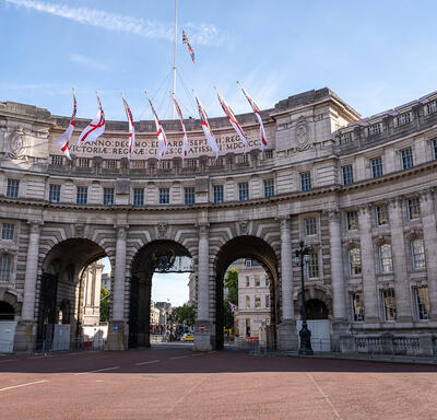 Admiralty arch in London.