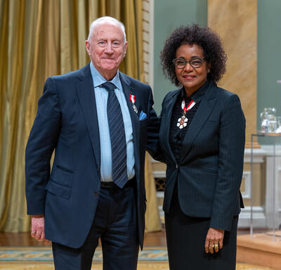 Daniel R. Bereskin is standing next to The Right Honourable Michaëlle Jean.
