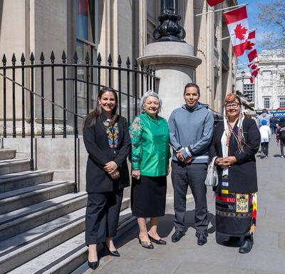 Governor General Mary Simon stands with National Indigenous Organizations Leaders 