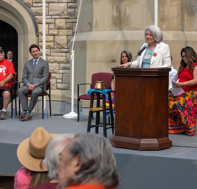 Governor General Marie Simon gives her remarks