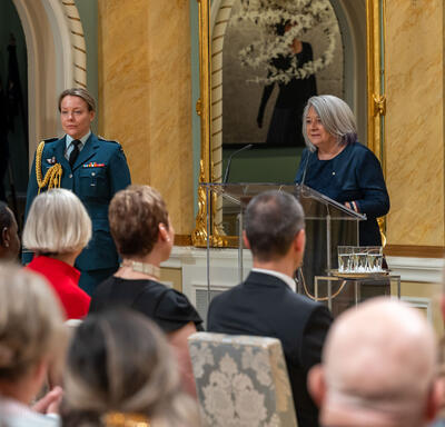 Governor General Marie Simon gives her remarks