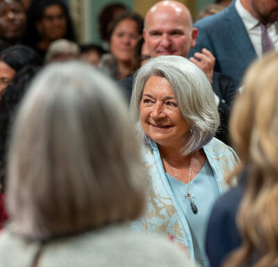 Governor General Marie Simon arrives in the Ballroom