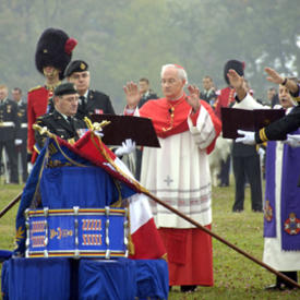 Ceremony for the consecration and dedication of the colours of the 3rd Battalion, Royal 22e Régiment