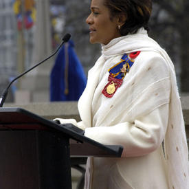 Governor General  unveils the Valiants Memorial at Confederation Square in Ottawa