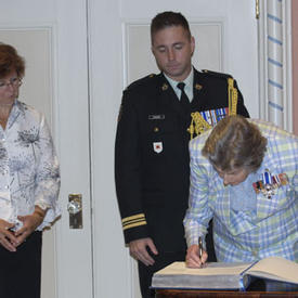 Lady Patricia receives the Meritorious Service Cross (Military Division)