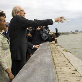 Ceremony marking the anniversary of the end of slavery
