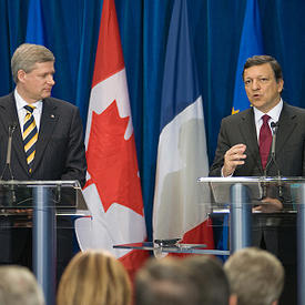 Conférence de presse du Sommet Canada-Union européenne à la Résidence du Gouverneur général à la Citadelle de Québec