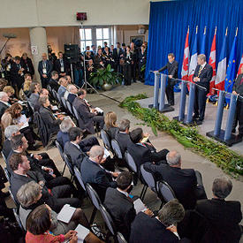 Conférence de presse du Sommet Canada-Union européenne à la Résidence du Gouverneur général à la Citadelle de Québec