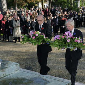 Official Remembrance Day ceremonies commemorating the end of the First World War in La Rochelle, France
