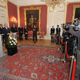 Visite d'État dans la République de Hongrie - Rencontre avec le président de la République de Hongrie
