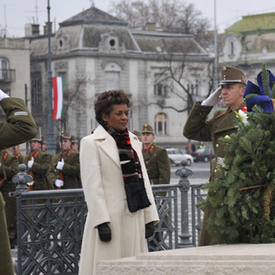 Visit to the Tomb of the Unknown Soldier at Heroes' Square in Budapest