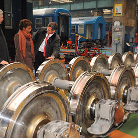 Visite de l’usine d’assemblage de wagons de Bombardier