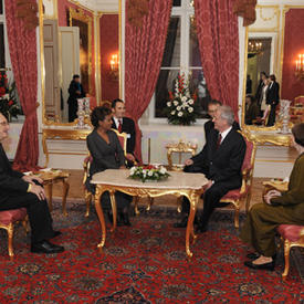 Réception d'adieu avec le président de la Hongrie