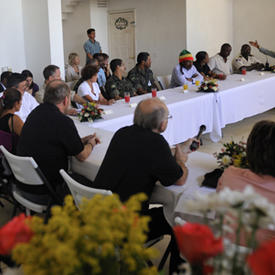 Meeting with the Brazilian non-governmental organization Viva Rio, leaders from the Bel Air community and the population
