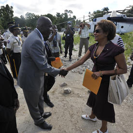 Visit to the disaster area of Ennery in the L'Artibonite region, in Haiti