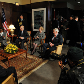 La rencontre de la gouverneure générale avec le président Obama
