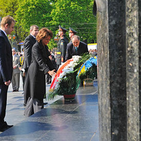 UKRAINE - Act of commemoration at the Taras Shevchenko Monument