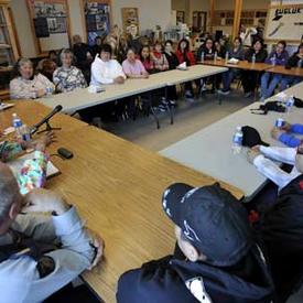 VISIT TO CANADA'S NORTH - Discussion with community leaders at Kugluktuk High School