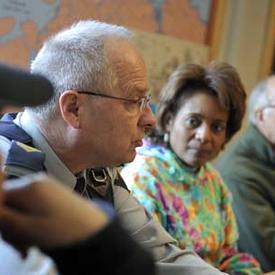 VISIT TO CANADA'S NORTH - Discussion with community leaders at Kugluktuk High School