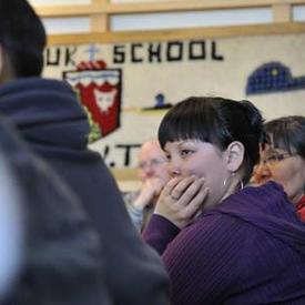 VISIT TO CANADA'S NORTH - Discussion with community leaders at Kugluktuk High School