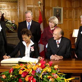 The Right Honourable Michaëlle Jean, Governor General of Canada on the occasion of her installation