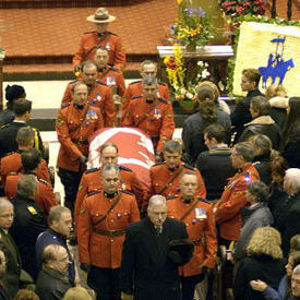 Funeral service for retired RCMP Officer Mark Bourque